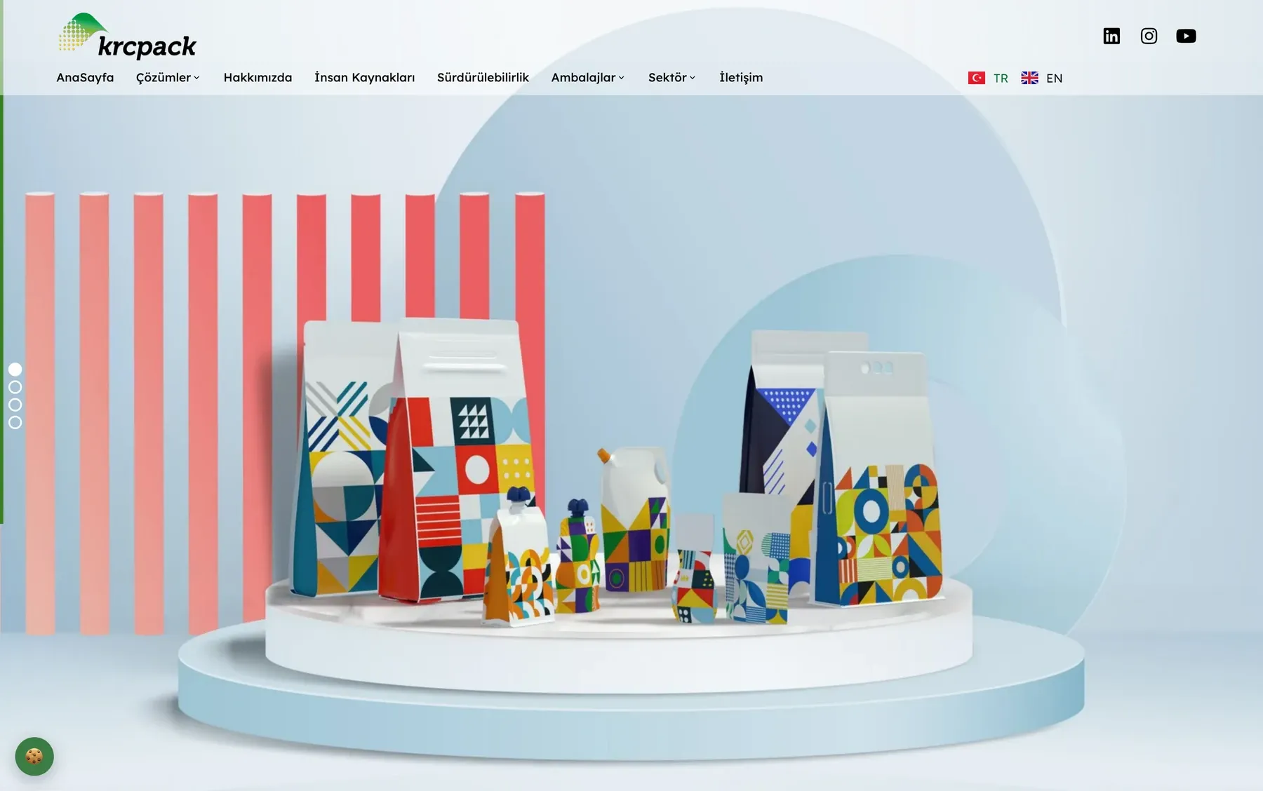 KRCPACK kurumsal web sitesi